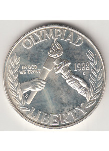 USA 1 DOLLARO ARGENTO 1988 OLIMPIADE SEUL BU